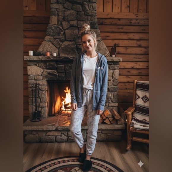 Roots Hoodie joggers zipup sweater snowflake sweat pants outfit - Picture 2 of 16